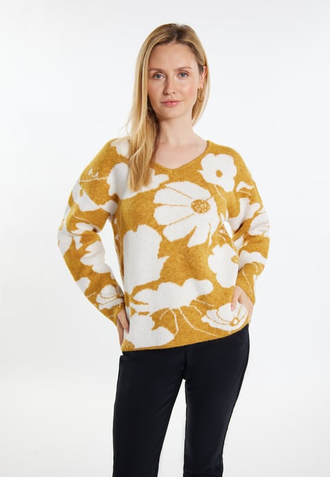 usha Gebreide trui Dames Curry Weiss - Image 3