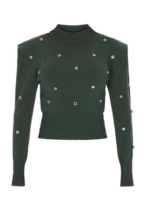 Faina Jumper Dames donkergroen - Image 1