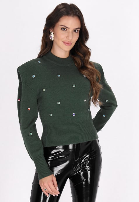 Faina Jumper Dames donkergroen - Image 3