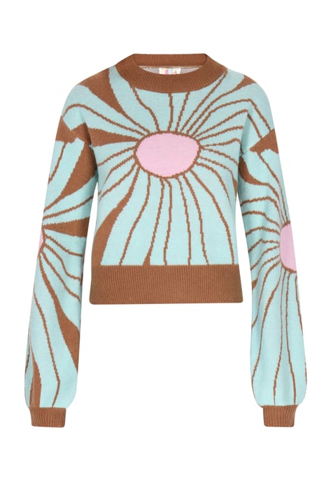 IZIA Jumper Dames Bruin aqua - Image 1
