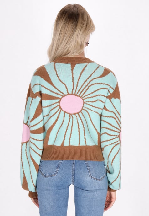 IZIA Jumper Dames Bruin aqua - Image 4