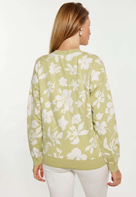 usha Jumper Dames Lichtgroen gebroken wit - Image 5