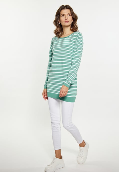 usha Jumper Dames LICHTGROEN WIT - Image 2
