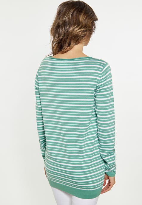 usha Jumper Dames LICHTGROEN WIT - Image 4