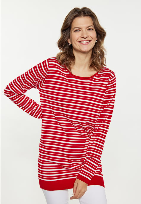 usha Jumper Dames rood wit - Image 3