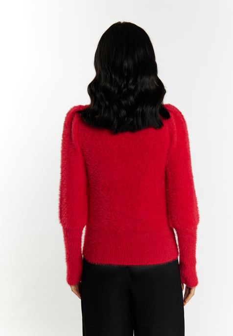 Faina Gebreide trui Dames rood - Image 4