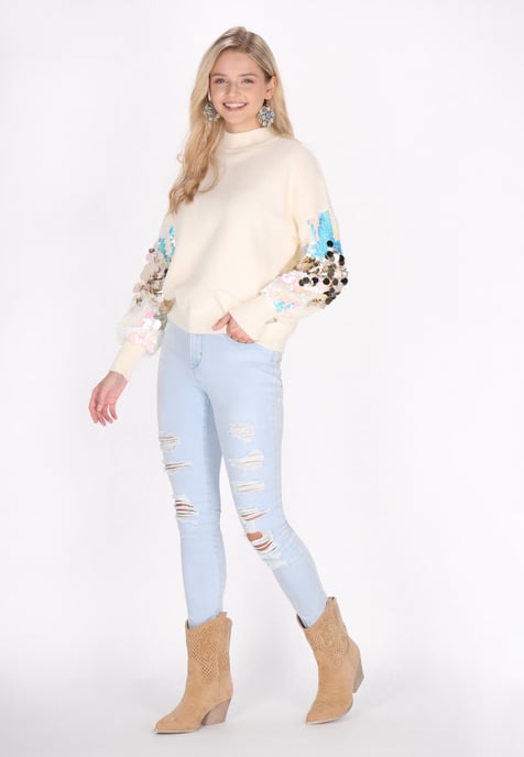 IZIA Jumper Dames wolwit - Image 2