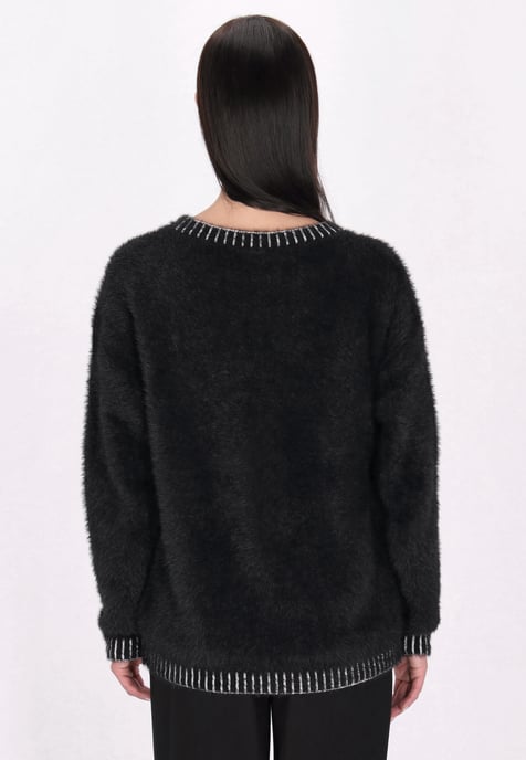 usha Jumper Dames zwart en wit - Image 4