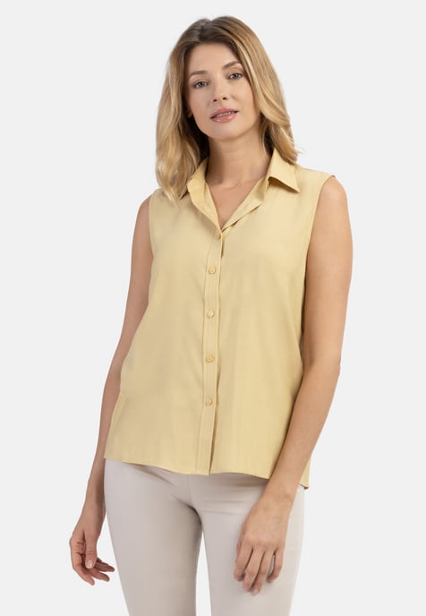 usha Blouse top Dames lichtgeel - Image 3