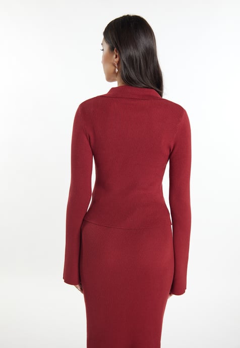 Faina Jumper Dames wijnrood - Image 4