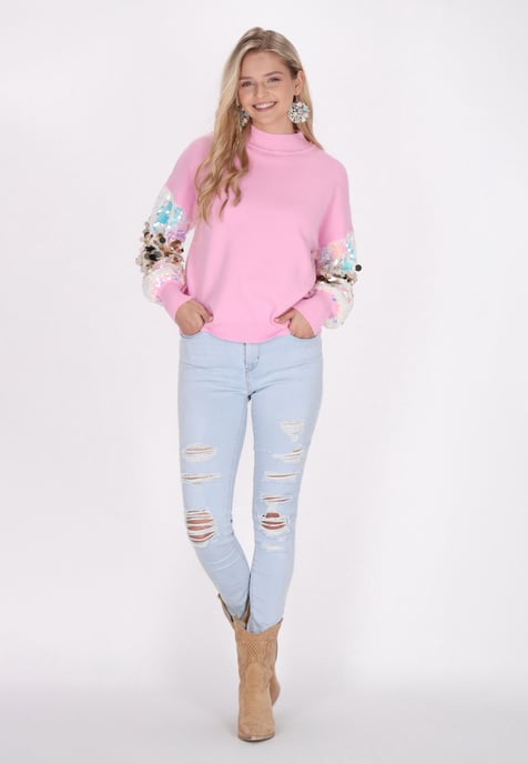IZIA Jumper Dames lichtroze - Image 2