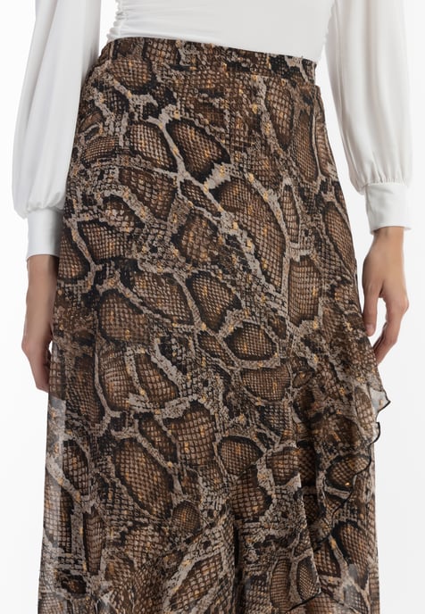 Faina midirok Dames beige slang - Image 5