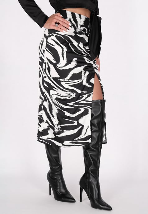 Faina rok Dames zwart en wit - Image 3