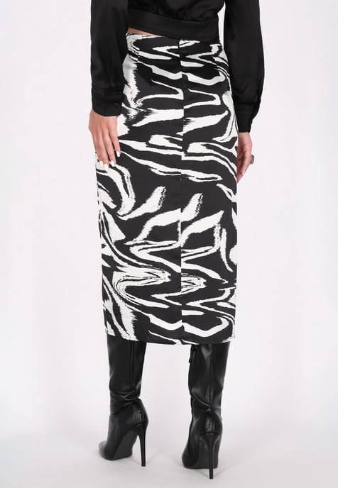 Faina rok Dames zwart en wit - Image 4