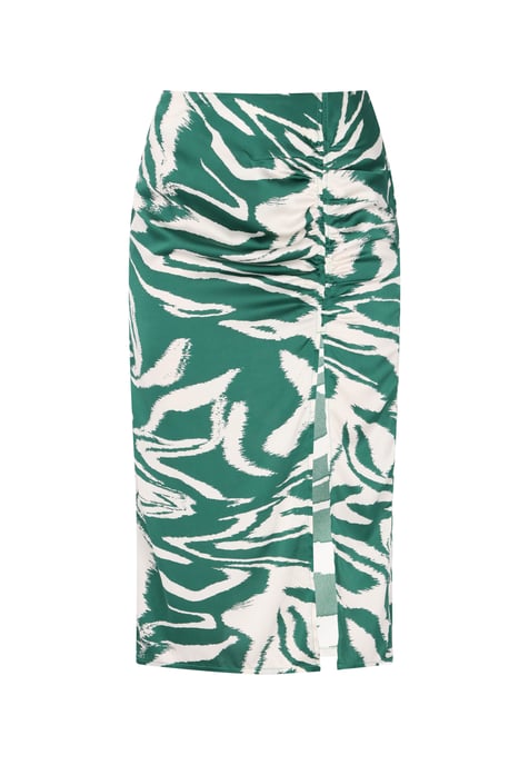 Faina rok Dames Groen gebroken wit - Image 1