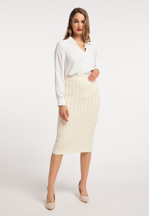 Faina gebreide rok Dames champagne - Image 2