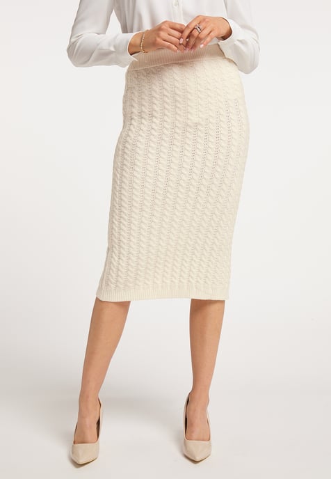 Faina gebreide rok Dames champagne - Image 3
