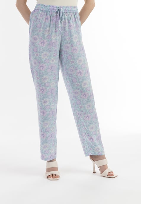 usha Stof broek Dames Turkoois Veelkleurig - Image 3