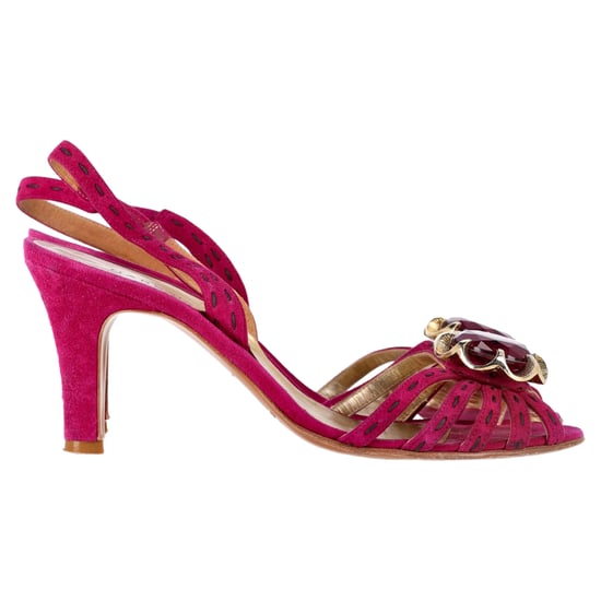Marc Jacobs slingback sandalen in roze suède - Image 1