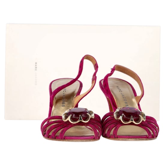 Marc Jacobs slingback sandalen in roze suède - Image 2