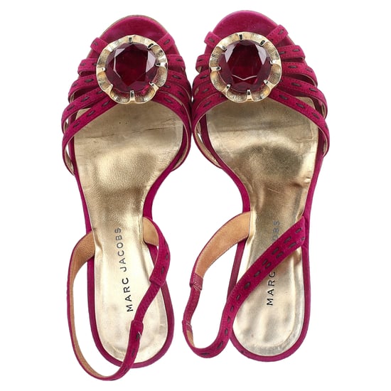 Marc Jacobs slingback sandalen in roze suède - Image 4