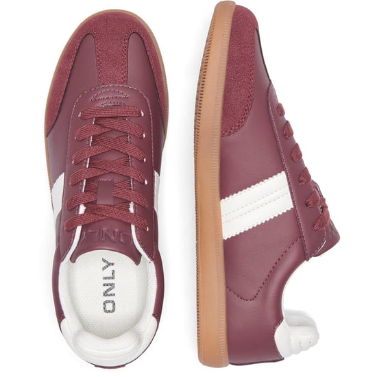 ONLY Amber Polyester Dames Burgundy/cream Sneakers - Image 3
