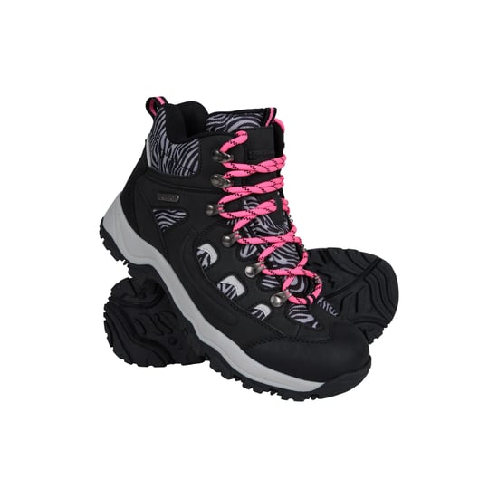 Mountain Warehouse Dames/Dames Adventurer Faux Suede Waterdichte Wandelschoenen met luipaardprint (Helder Roze) - Image 1