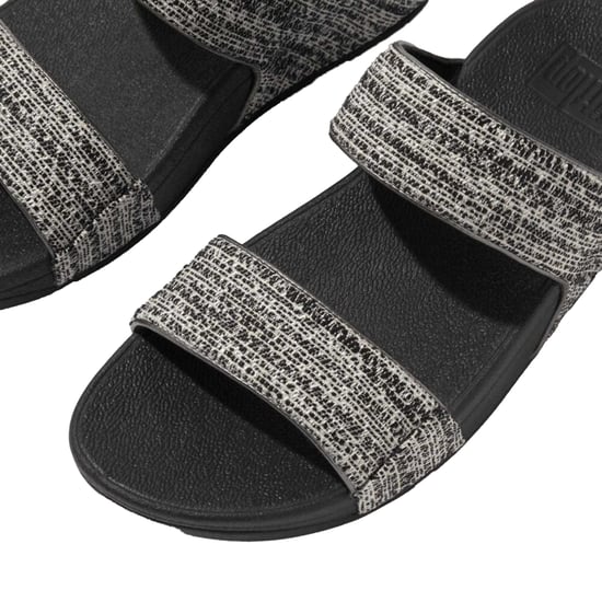Fit Flop Dames/Dames Lulu Shimmer Weave Sliders (Zwart) - Image 5