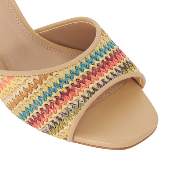 Dune London Dames/Dames Gehaakte Medium Blokmuiltjes Sandalen (Veelkleurig) - Image 4