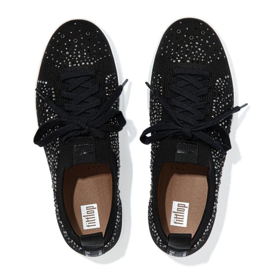 Fit Flop Dames Rally Crystal Gehaakte Sneakers (Zwart) - Image 3