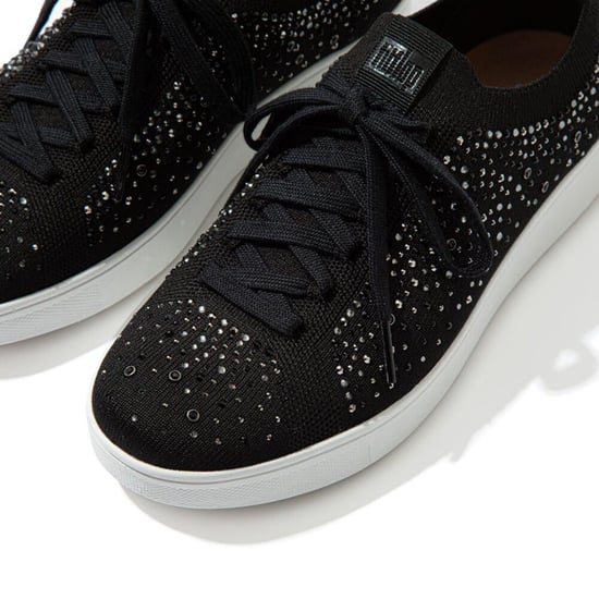Fit Flop Dames Rally Crystal Gehaakte Sneakers (Zwart) - Image 4