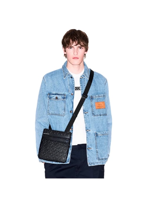 Armani Exchange Heren Platte Essential Messenger Tas - Image 2
