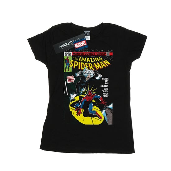 Marvel Dames/Dames Spider-Man Black Cat Cover Katoenen T-Shirt (Zwart) - Image 1