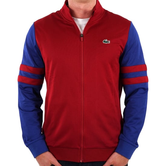 Lacoste Heren Interlock Stretch Track Jacket met rits (Rood) - Image 4