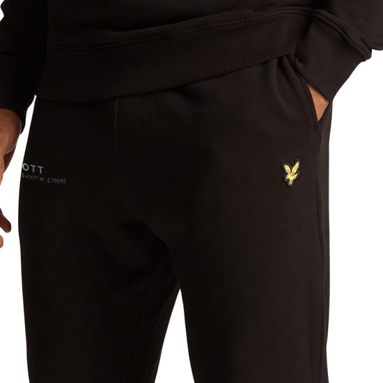 Lyle & Scott Heren Co-Ordinate Slim Joggingbroek met print (Zwart) - Image 3