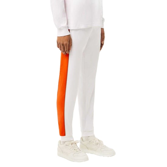 Lacoste Heren Tapered Leg Joggingbroek (Wit/oranje) - Image 3