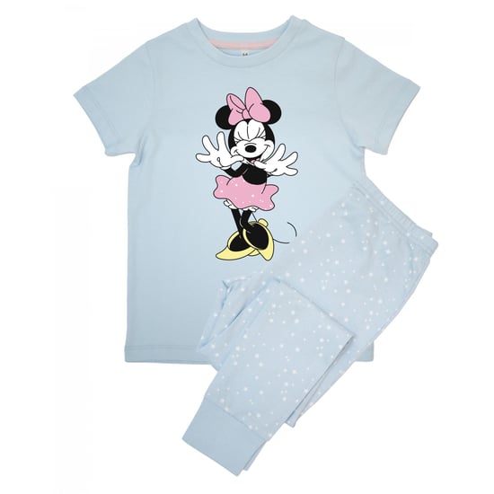 Disney Meisjes Minnie Mouse Pose Lange Pyjama Set met Korte Mouwen (Babyblauw) - Image 1