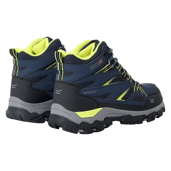 Regatta Kinder/Kinder Holcombe III Wandelschoenen (Navy/Lime Punch) - Image 2