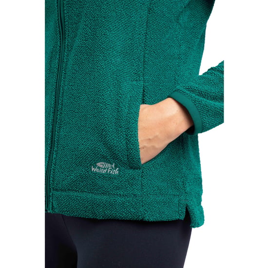 Weird Fish Dames/Dames Cheryl Textured Full Zip Fleecejack (Pauwenblauw) - Image 3