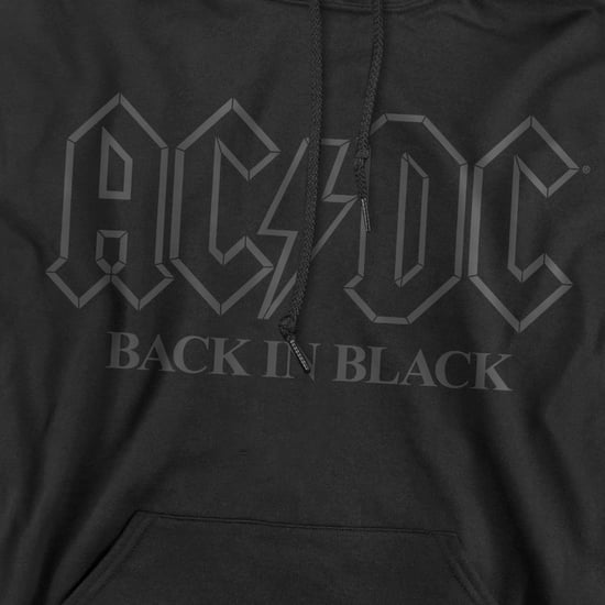 AC/DC Heren Back In Black Outline Hoodie (Zwart) - Image 3