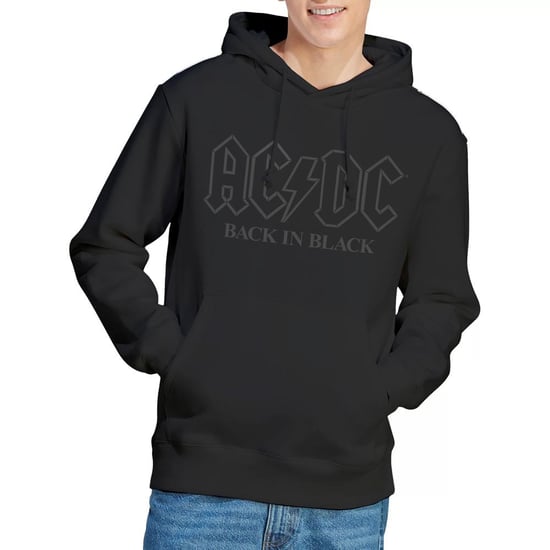 AC/DC Heren Back In Black Outline Hoodie (Zwart) - Image 5
