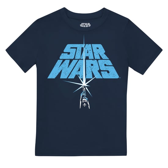Star Wars Kinderen/Kinderen Lightsaber Logo T-Shirt (Marine) - Image 1