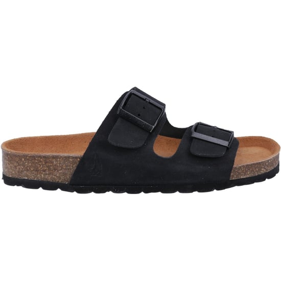 Hush Puppies Brixley Mule Suède Dames Zwarte Standaard Sandalen - Image 4