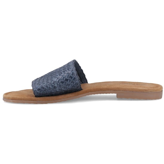 Hush Puppies Hetty Slide Leren Dames Sandalen in Navy Met Brede Pasvorm - Image 4