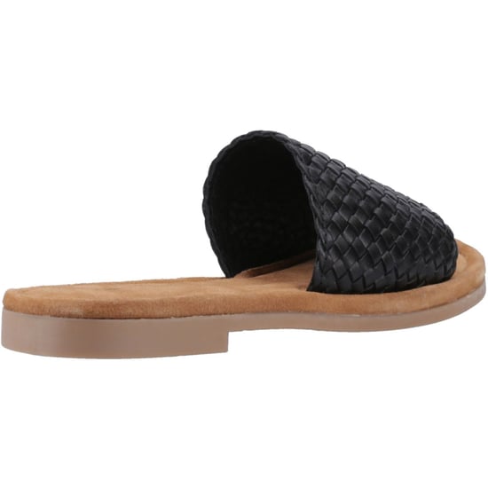 Hush Puppies Hetty Slide Leren Dames Zwarte Wijde Sandalen - Image 2