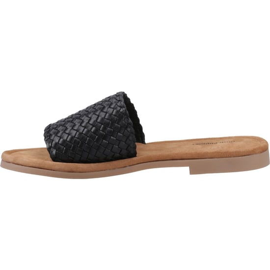 Hush Puppies Hetty Slide Leren Dames Zwarte Wijde Sandalen - Image 4