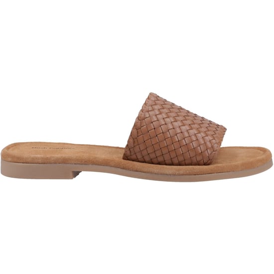 Hush Puppies Hetty Slide Leren Dames Tan Brede Sandalen - Image 5