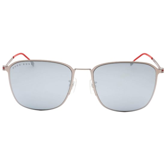 Hugo Boss Matte zonnebril met meerdere lagen glazen voor heren (Ruthenium/Wit) - Image 1