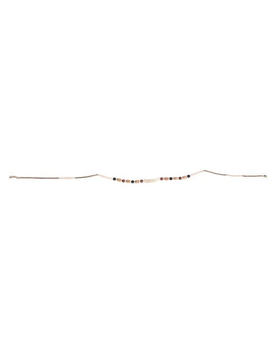 Kralenhoutketting met Metalen Ketting - Image 5