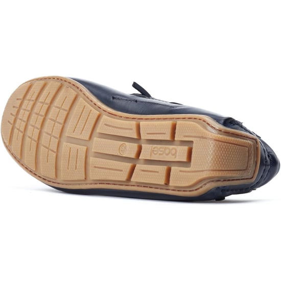 Base London Brooks Leren Heren Navy Standaard Instappers - Image 3